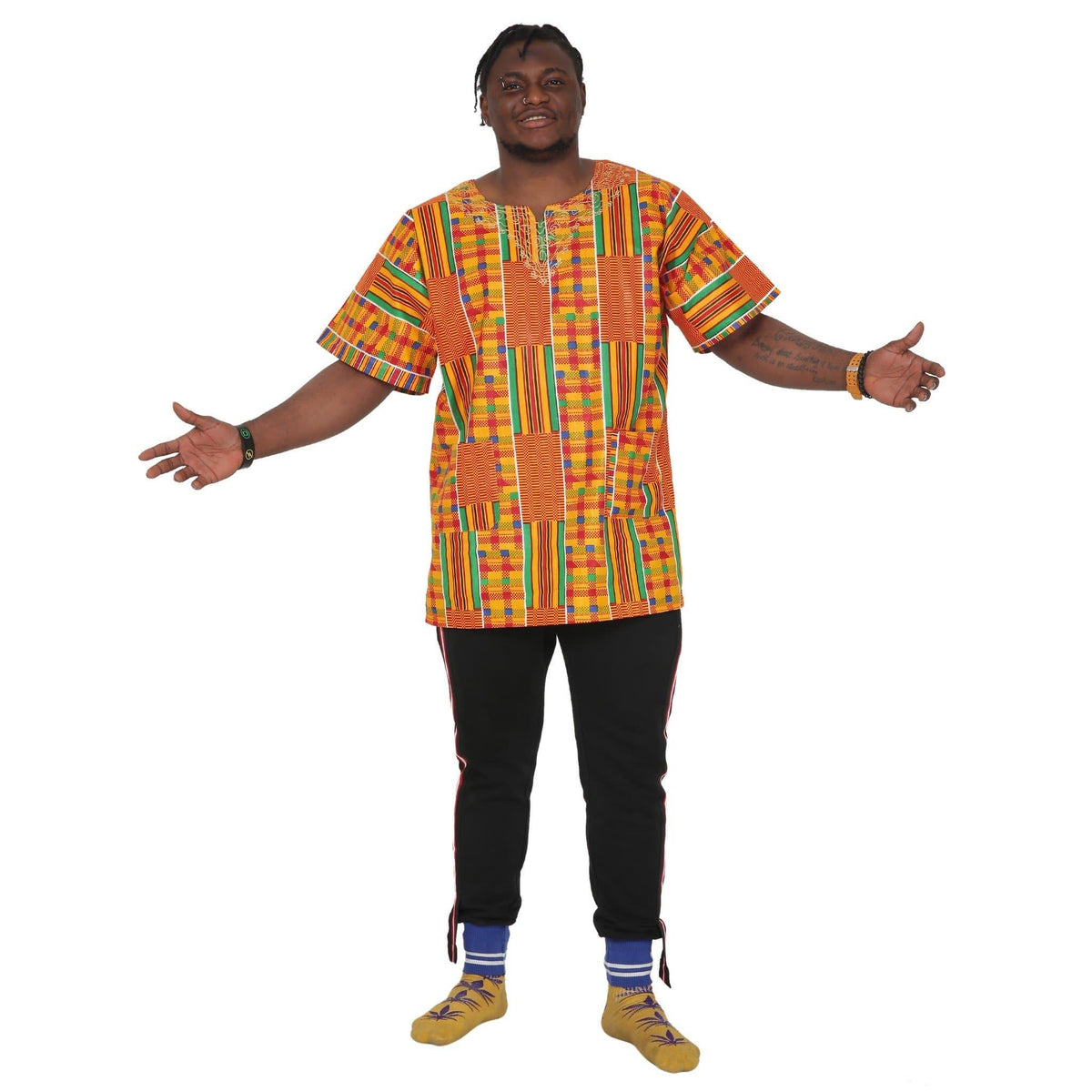 Men's Kente Print Shirt 109 - Advance Apparels Inc