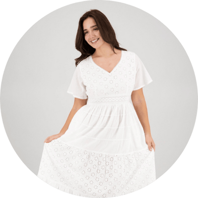 White Boho Dresses - Advance Apparels Inc