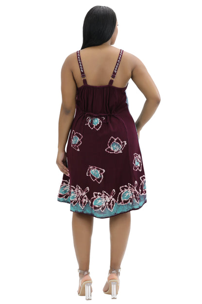 Batik Block Print Dress 54A-BATIK