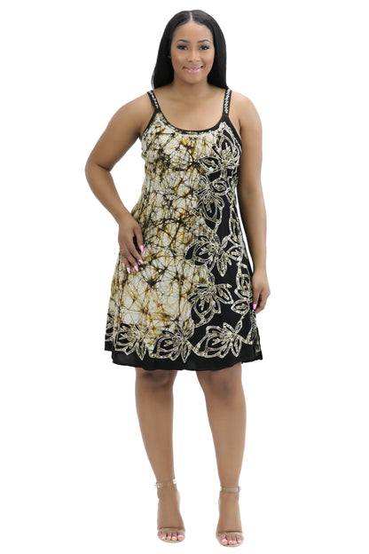 Batik Block Print Dress 54A-BATIK
