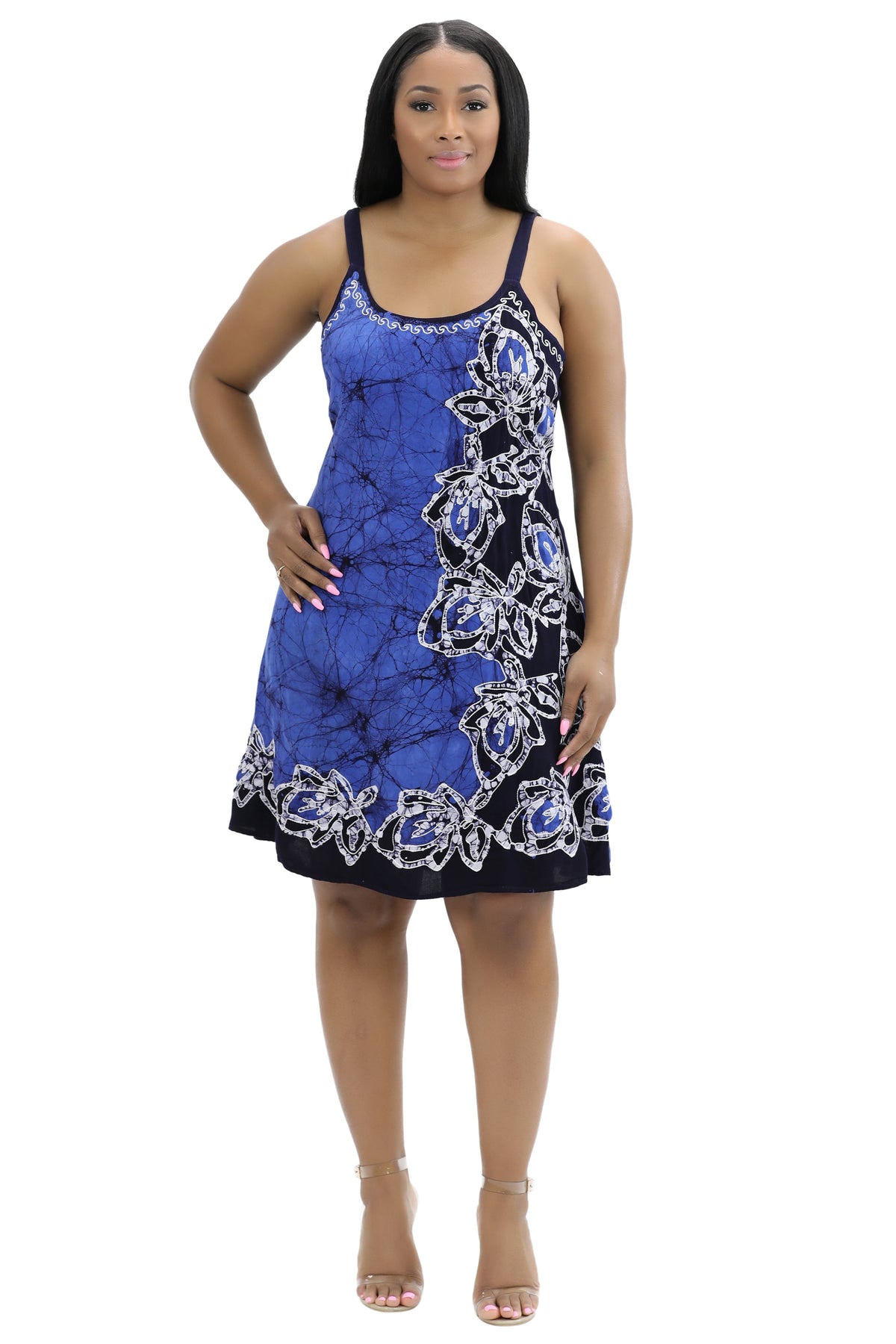 Batik Block Print Dress 54A-BATIK