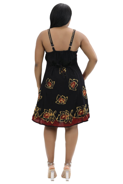 Batik Block Print Dress 54A-BATIK