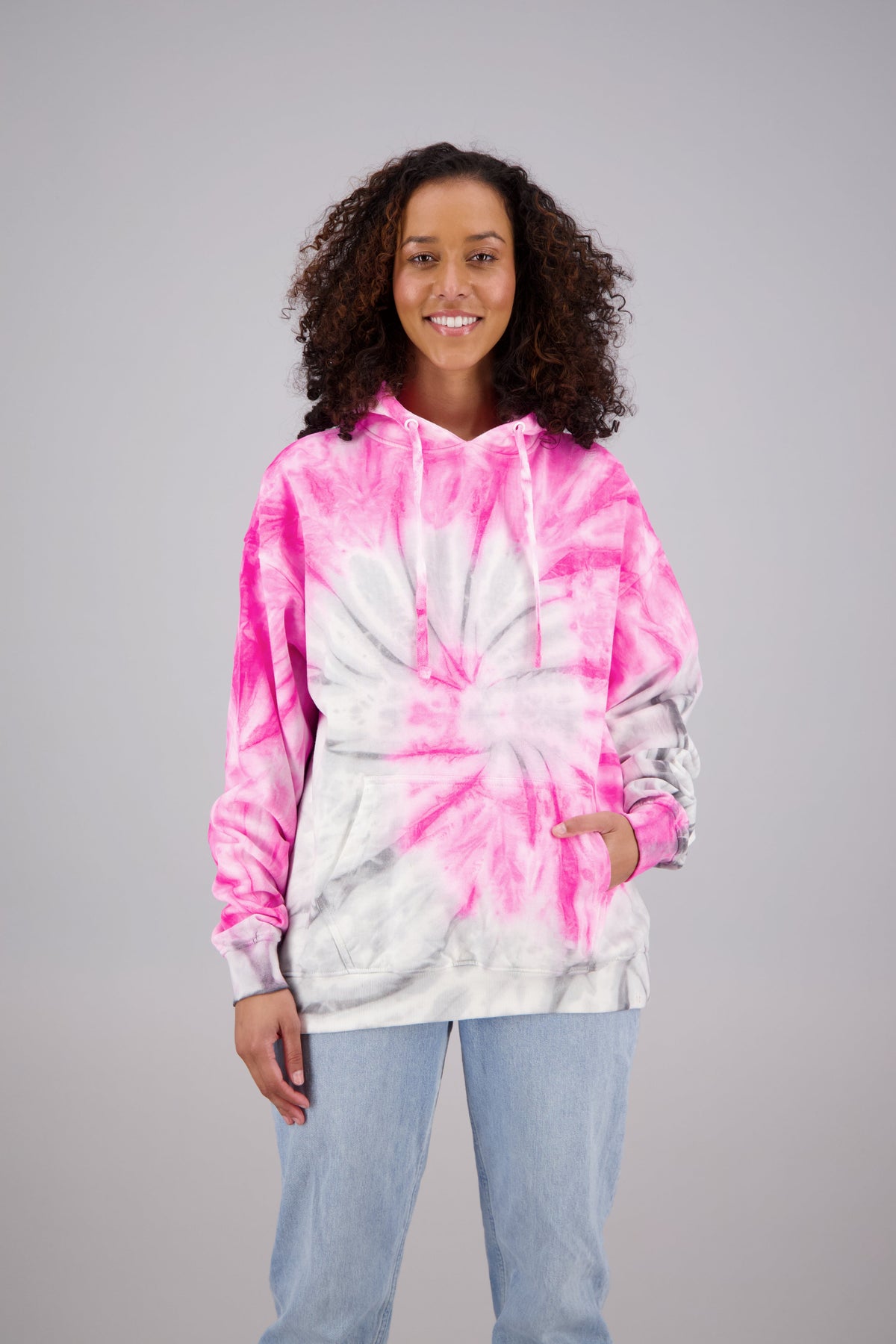 Adult's Tie-Dye Pullover Hoodie (2-XL) Cotton/Polyester Blend 9657