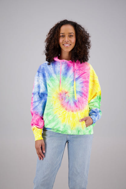 Adult's Tie-Dye Pullover Hoodie (2-XL) Cotton/Polyester Blend 9660