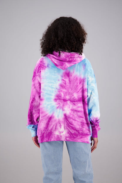 Adult's Tie-Dye Zip-Up Hoodie (2-XL) Cotton/Polyester Blend 9656