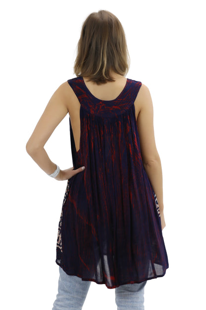 Batik Border Print V-Neck Tank Top 92