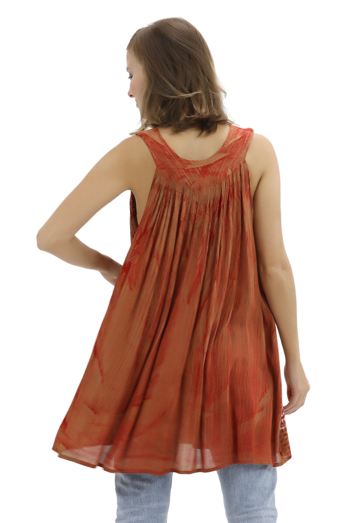 Batik Border Print V-Neck Tank Top 92