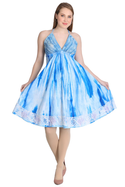 Crochet Top Tie Dye Dress CD-21562