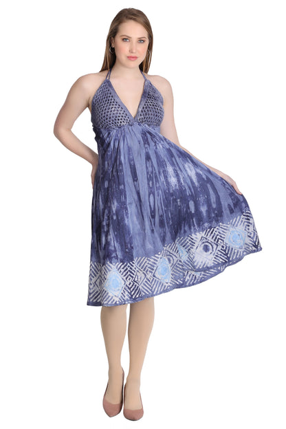 Crochet Top Tie Dye Dress CD-21562