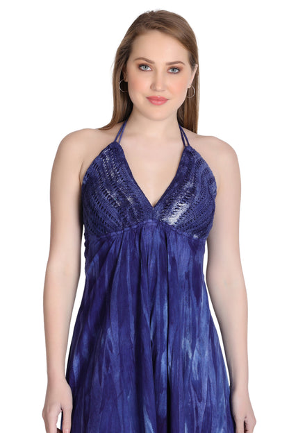 Crochet Top Tie Dye Dress CD-21562