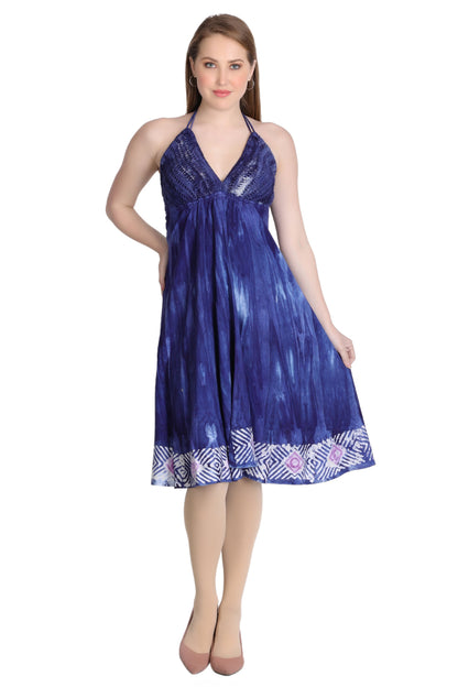 Crochet Top Tie Dye Dress CD-21562