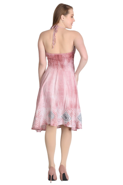 Crochet Top Tie Dye Dress CD-21562