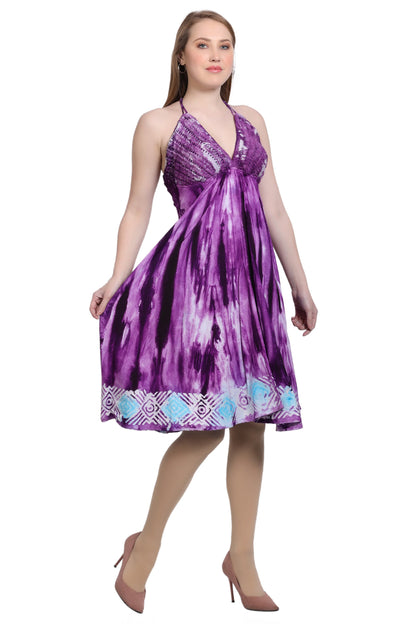 Crochet Top Tie Dye Dress CD-21562