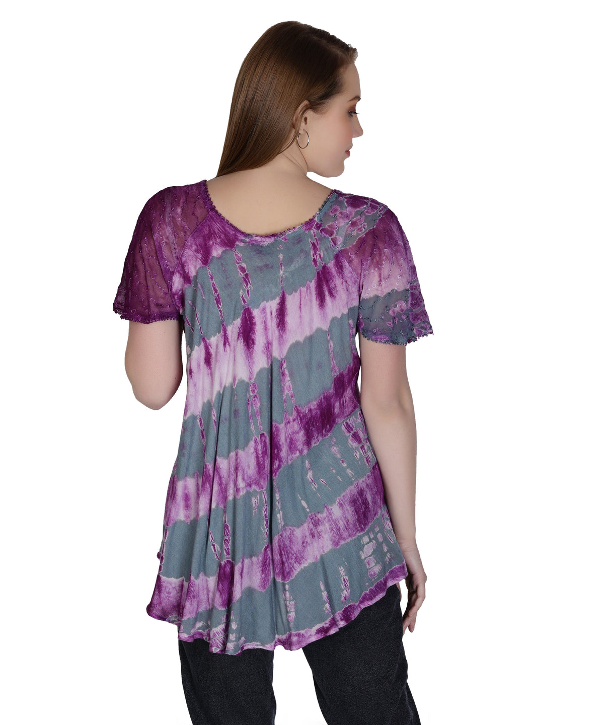 Double Washed Tie Dye Blouse 302136