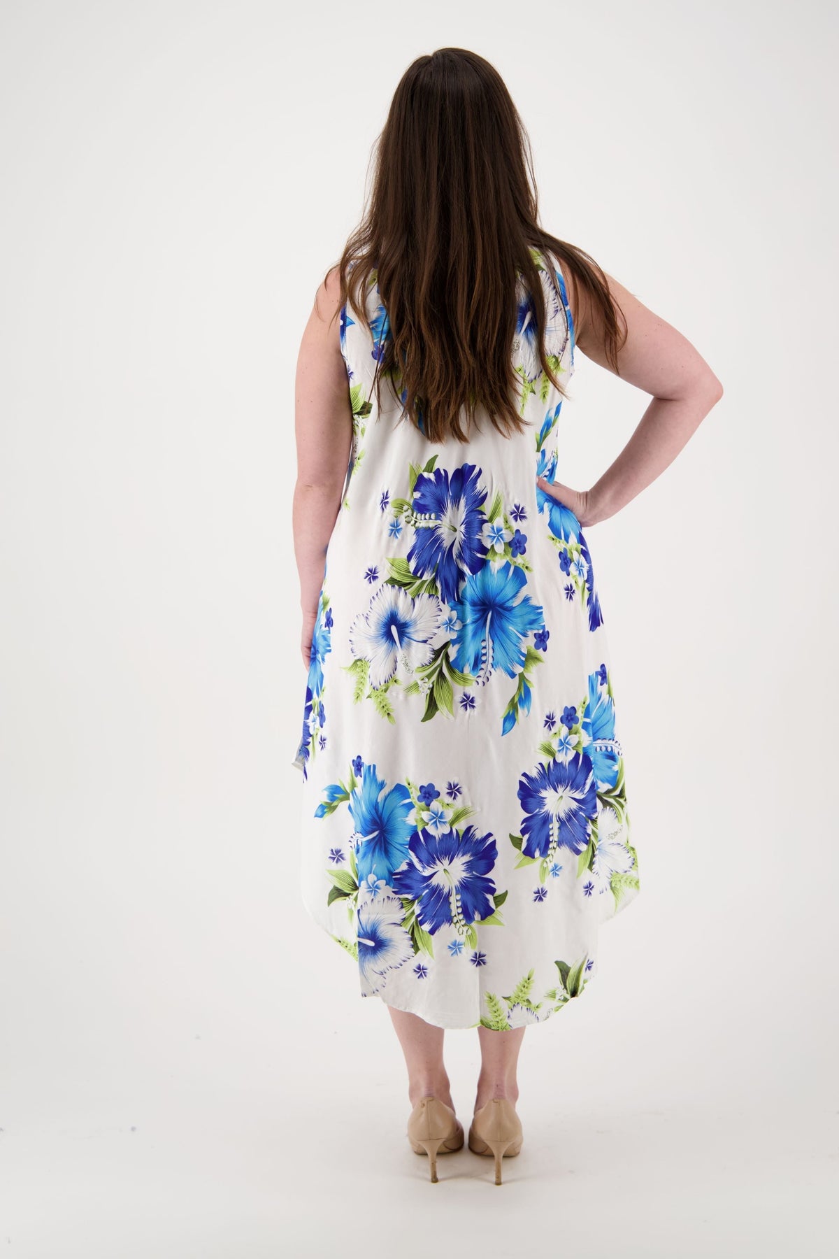 Floral Print Beach Dress One Size Fits Most TH-2501