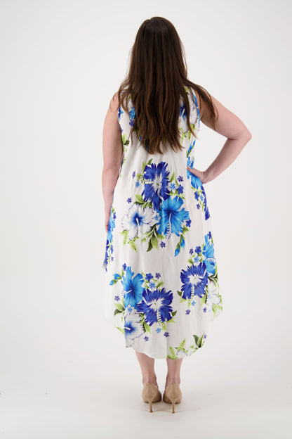 Floral Print Beach Dress One Size Fits Most TH-2501