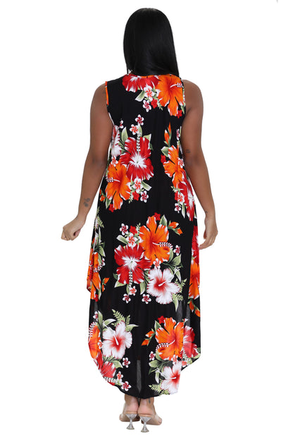 Floral Print Beach Dress One Size Fits Most TH-2501