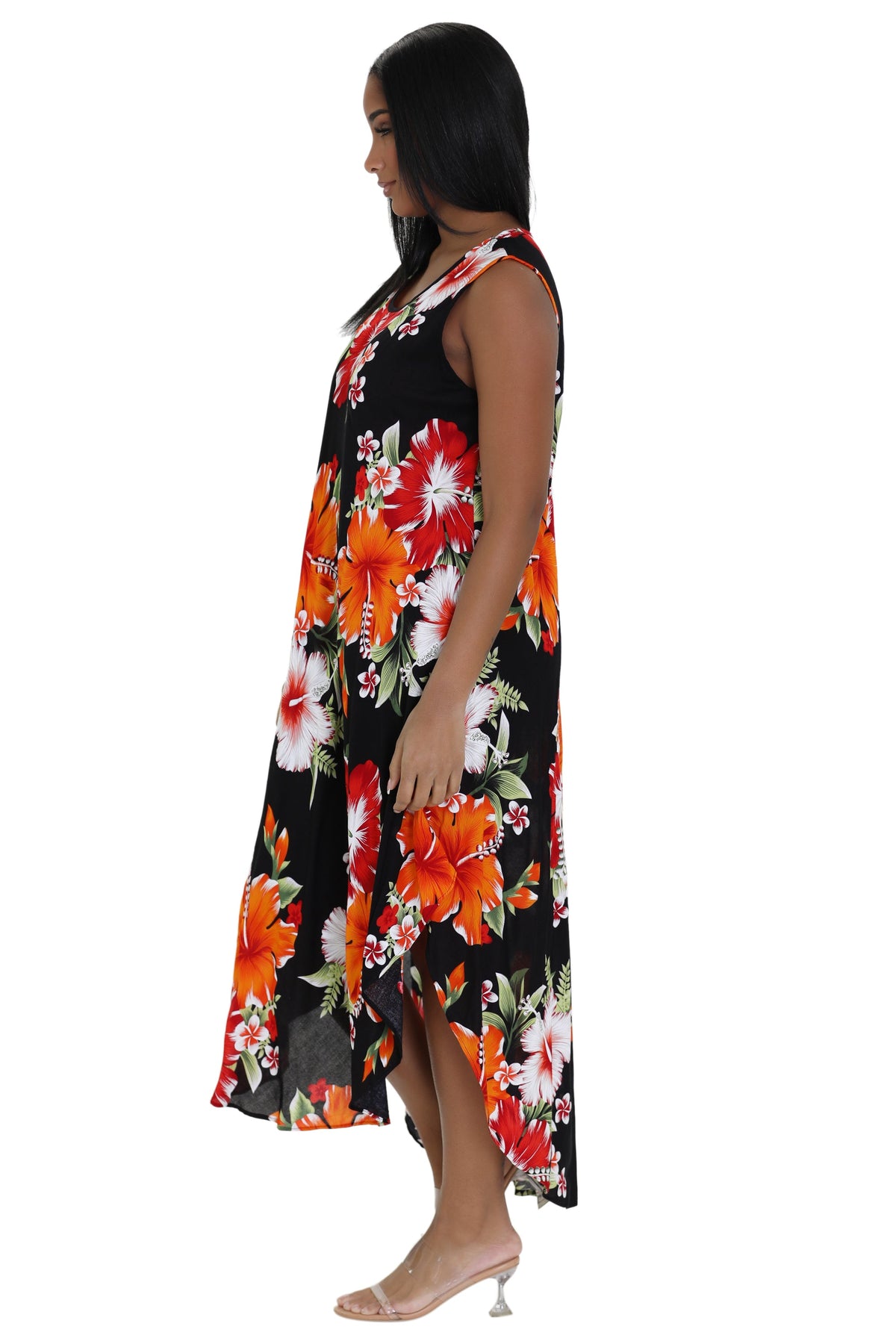 Floral Print Beach Dress One Size Fits Most TH-2501
