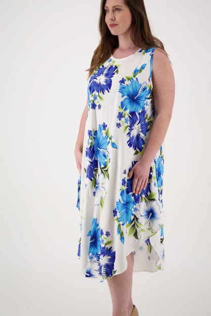 Floral Print Beach Dress One Size Fits Most TH-2501