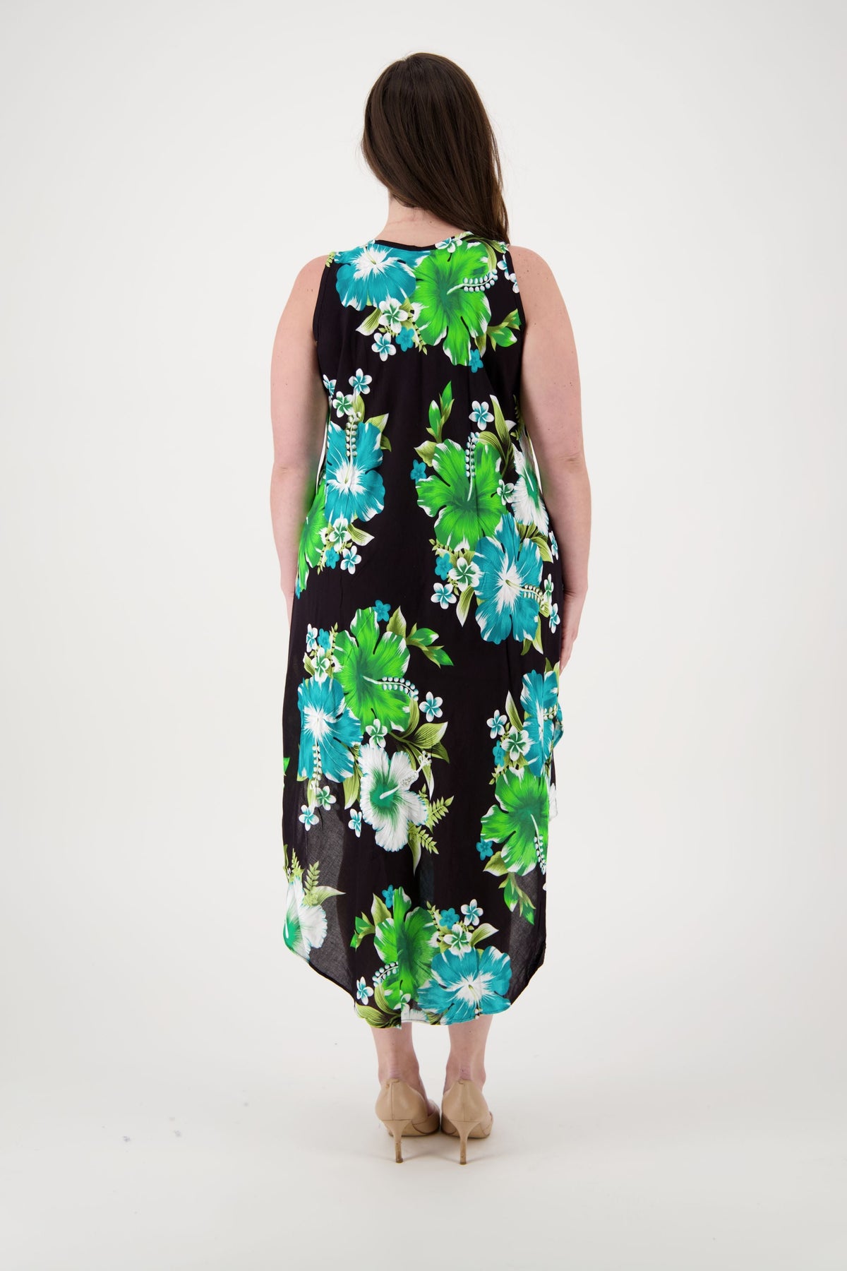Floral Print Beach Dress One Size Fits Most TH-2501
