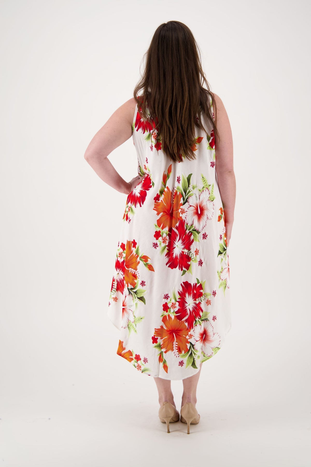 Floral Print Beach Dress One Size Fits Most TH-2501