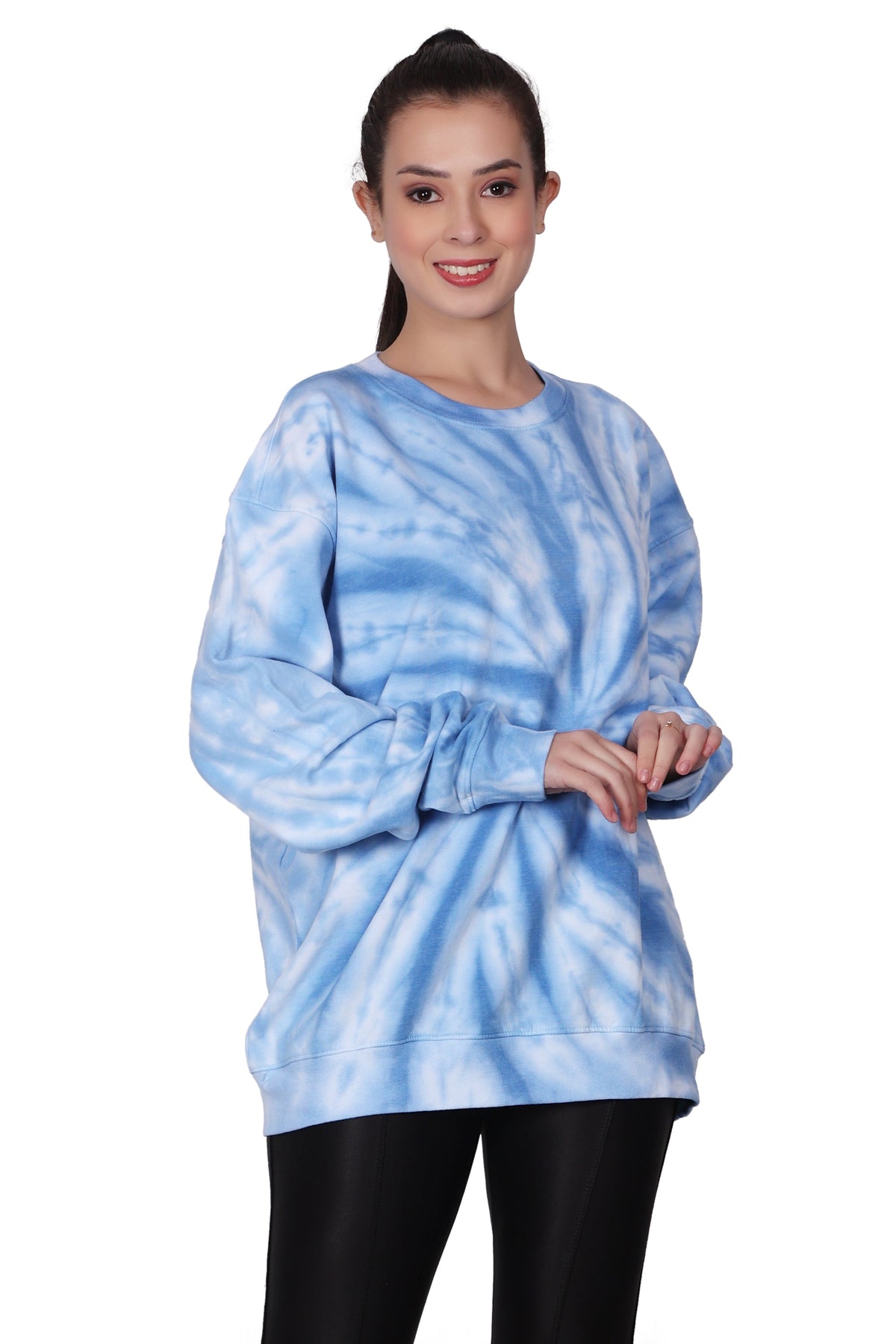 Unisex Tie Dye Crewneck Cotton Blend Comfortable Activewear 8605