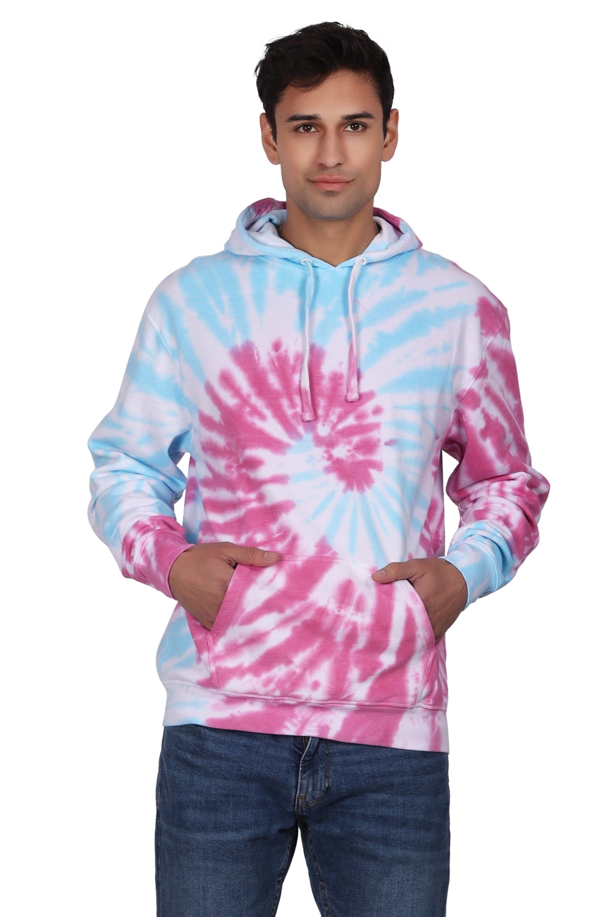 Unisex Tie Dye Pullover Hoodie Premium Cotton Blend Activewear H703