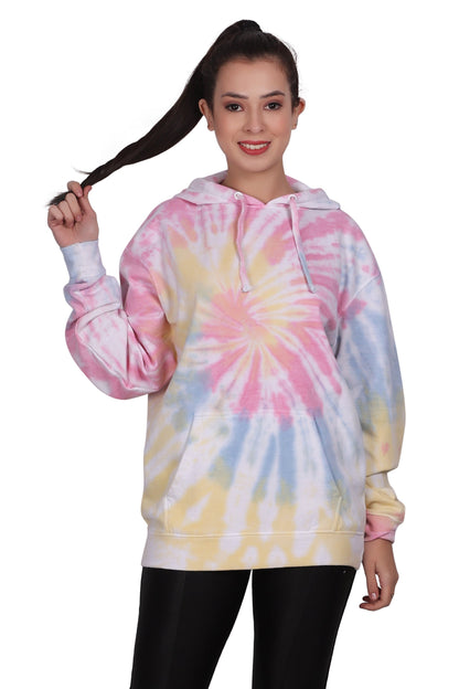 Unisex Tie Dye Pullover Hoodie Premium Cotton Blend Activewear H703
