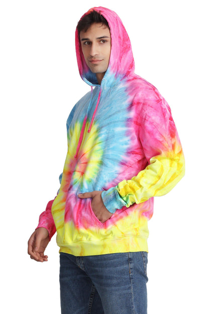 Unisex Tie Dye Pullover Hoodie Premium Cotton Blend Activewear H703