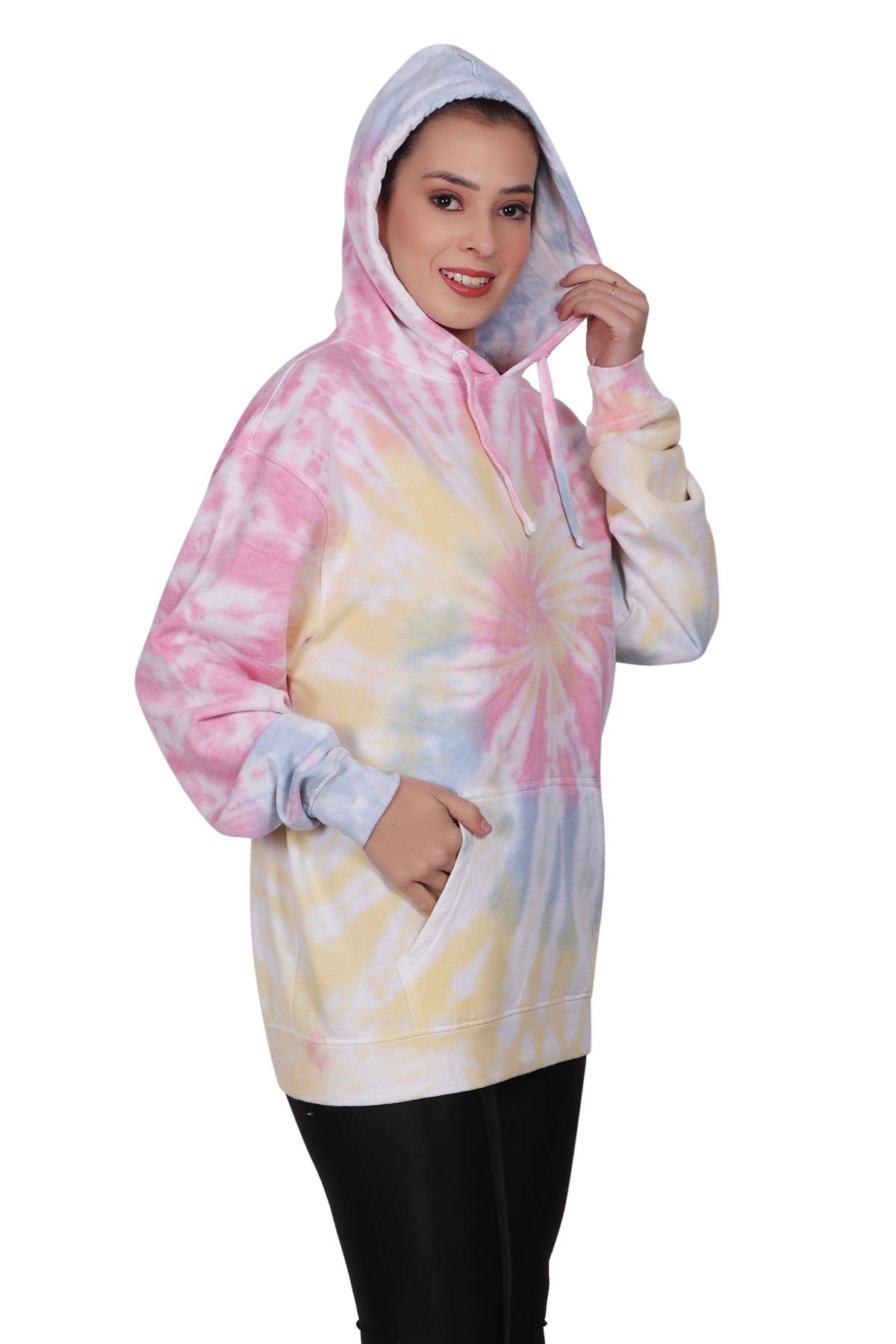 Unisex Tie Dye Pullover Hoodie Premium Cotton Blend Activewear H703