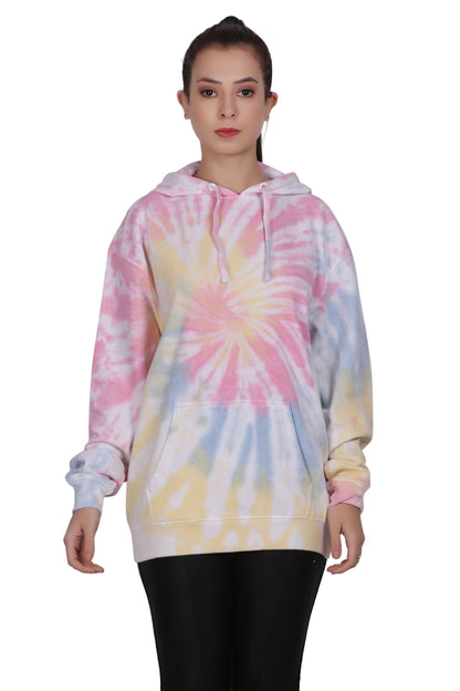 Unisex Tie Dye Pullover Hoodie Premium Cotton Blend Activewear H703