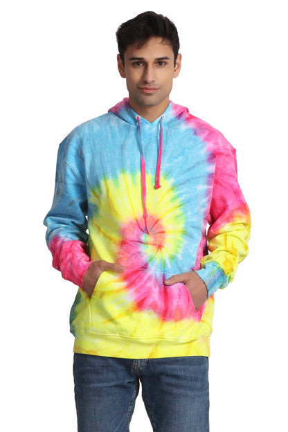 Unisex Tie Dye Pullover Hoodie Premium Cotton Blend Activewear H703