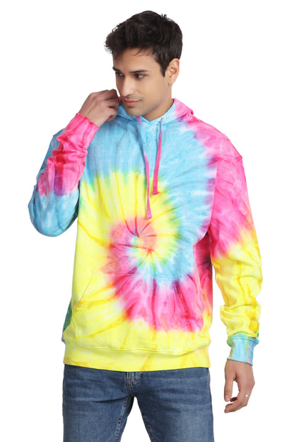 Unisex Tie Dye Pullover Hoodie Premium Cotton Blend Activewear H703