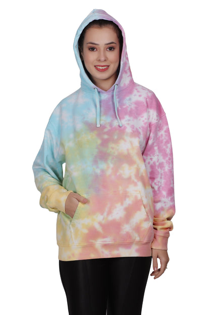 Unisex Tie Dye Pullover Hoodie Premium Cotton Blend Activewear H704