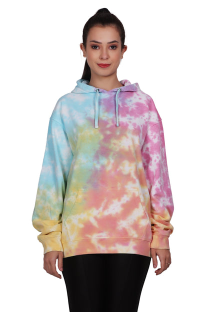 Unisex Tie Dye Pullover Hoodie Premium Cotton Blend Activewear H704