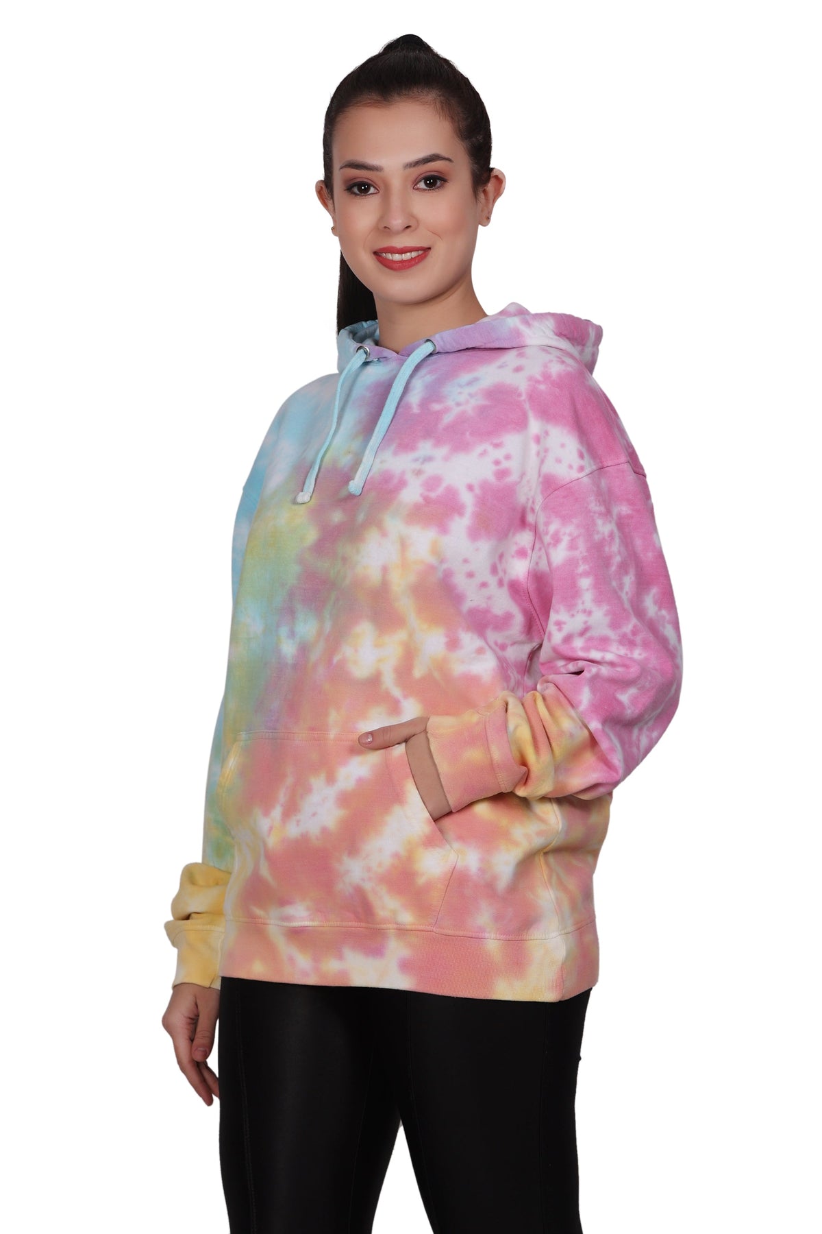 Unisex Tie Dye Pullover Hoodie Premium Cotton Blend Activewear H704