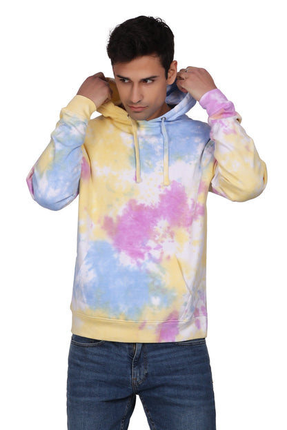 Unisex Tie Dye Pullover Hoodie Premium Cotton Blend Activewear H704