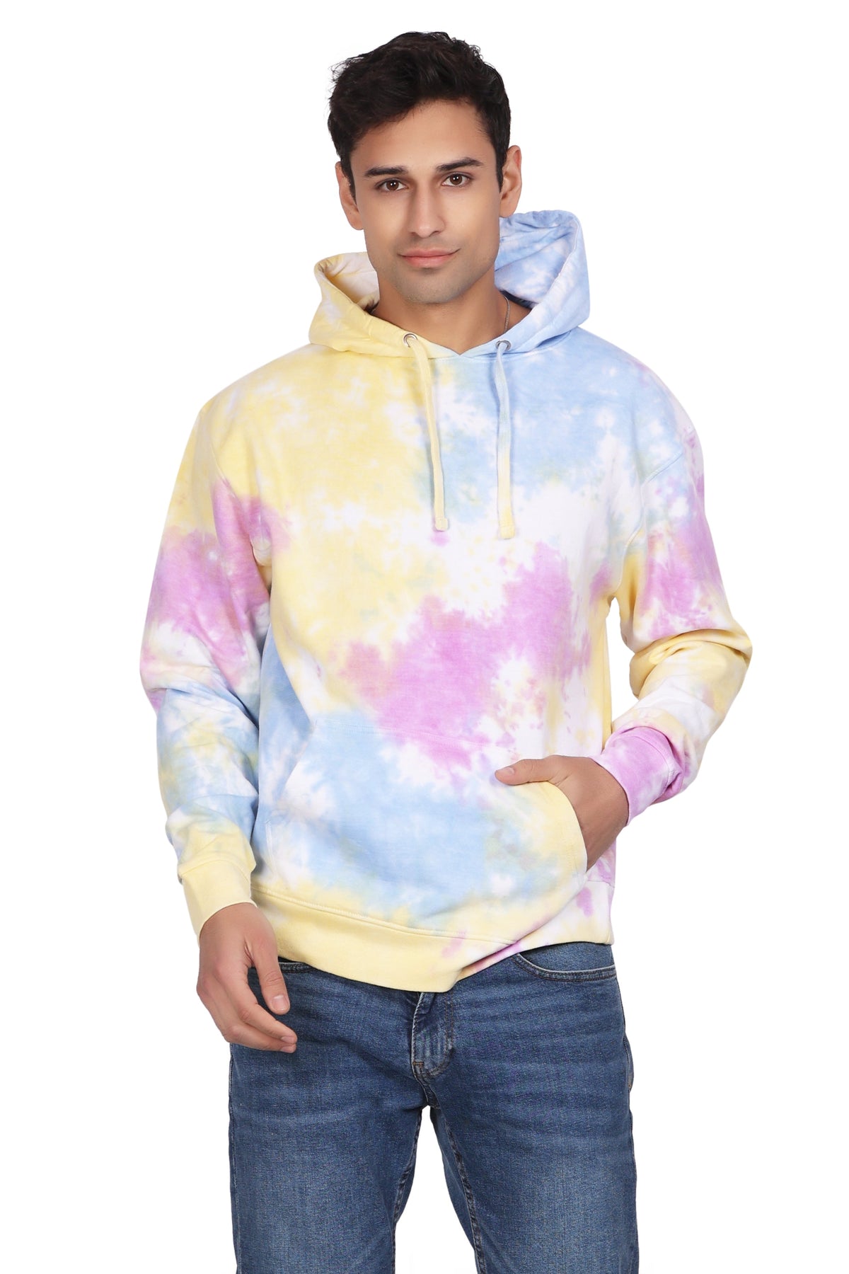 Unisex Tie Dye Pullover Hoodie Premium Cotton Blend Activewear H704