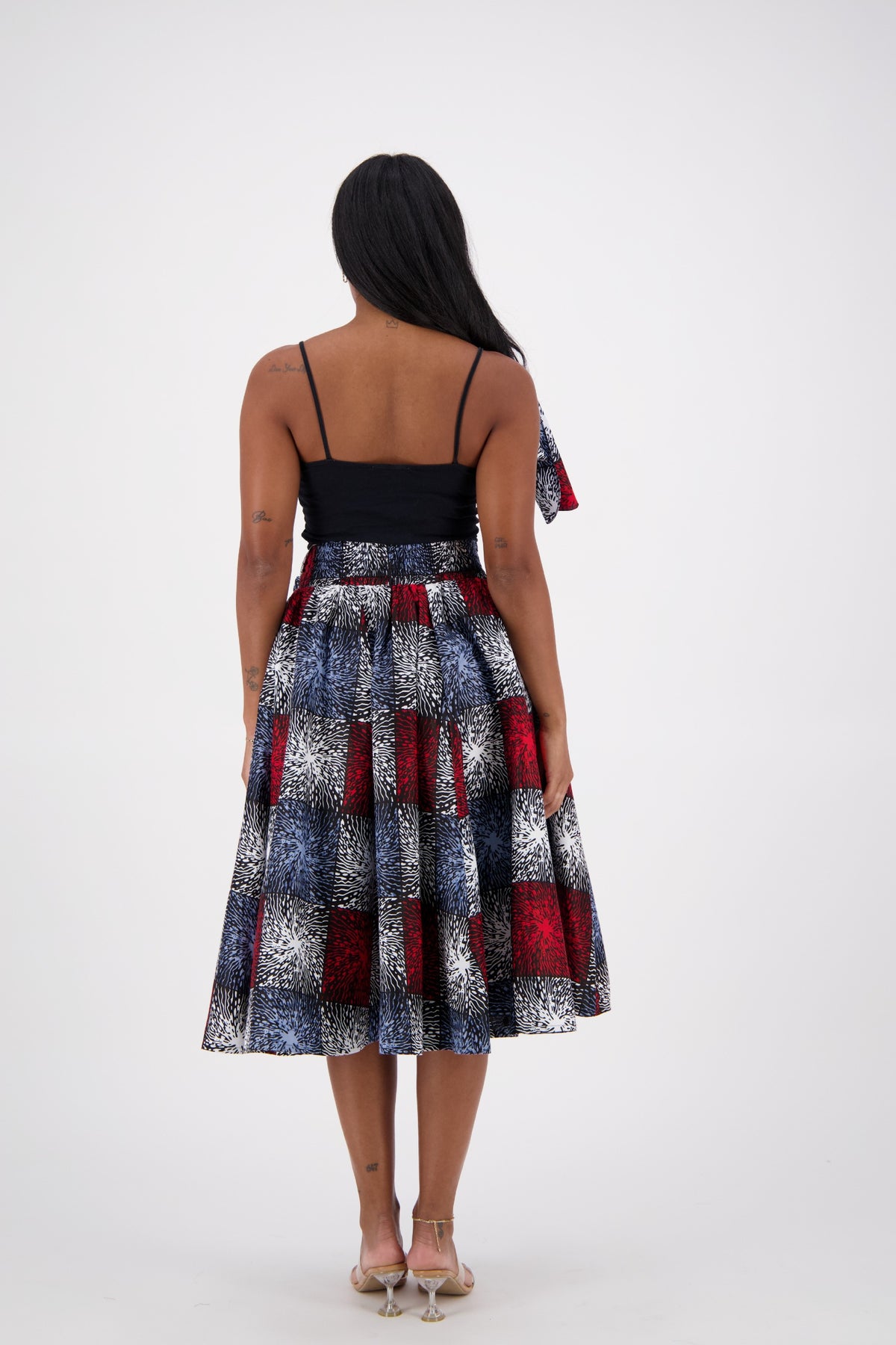 Mid-Length African Print Skirt 16321-241