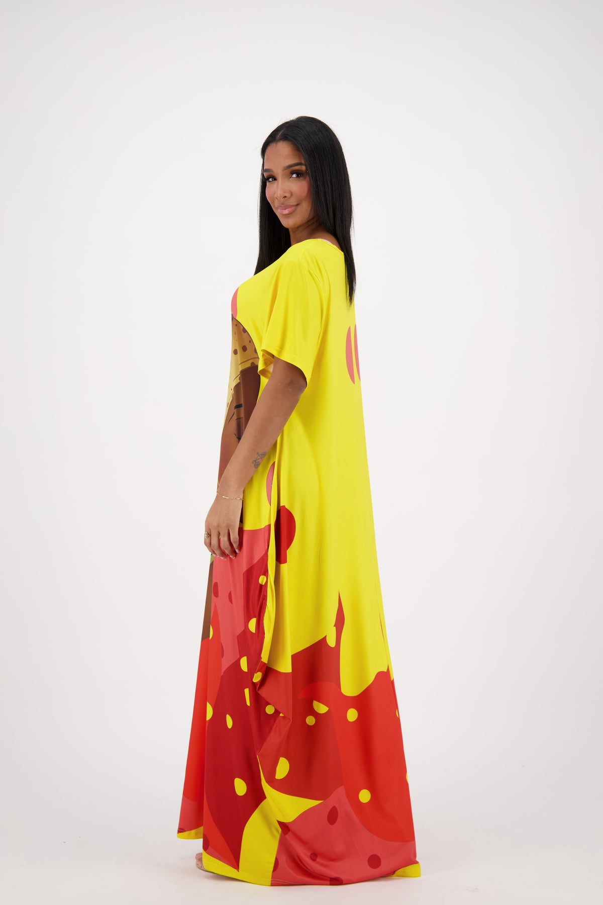 Red/Yellow Tribal Kaftan CH8852