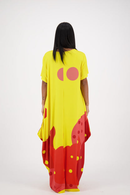 Red/Yellow Tribal Kaftan CH8852