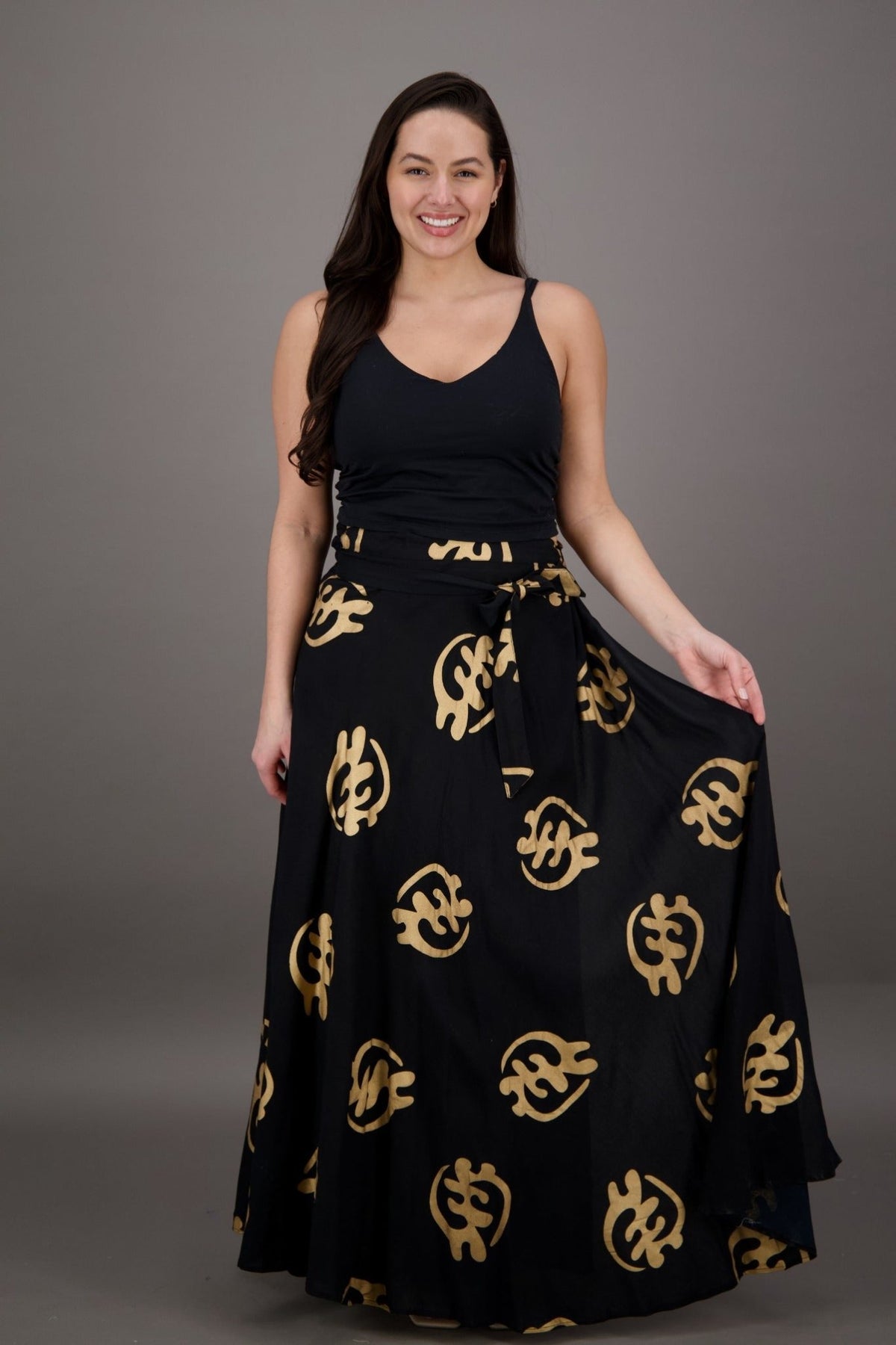 Adinkra Block Print Wrap Skirt 24785 - Advance Apparels Inc