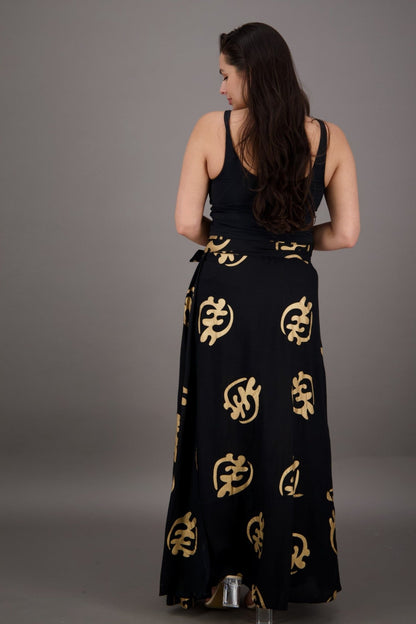 Adinkra Block Print Wrap Skirt 24785 - Advance Apparels Inc