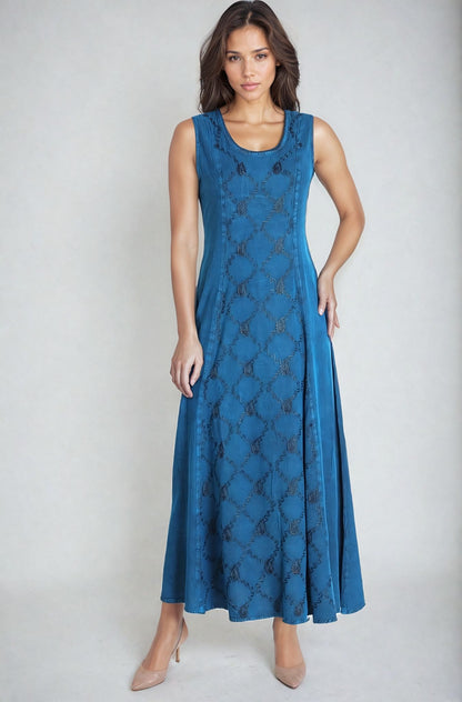 ADL - 30328 Sleeveless Acid Wash Dress ADL - 30328 - Advance Apparels Inc