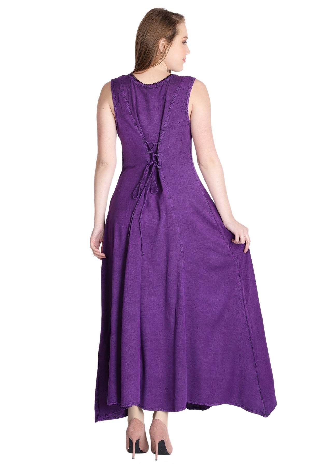 ADL - 30328 Sleeveless Acid Wash Dress ADL - 30328 - Advance Apparels Inc