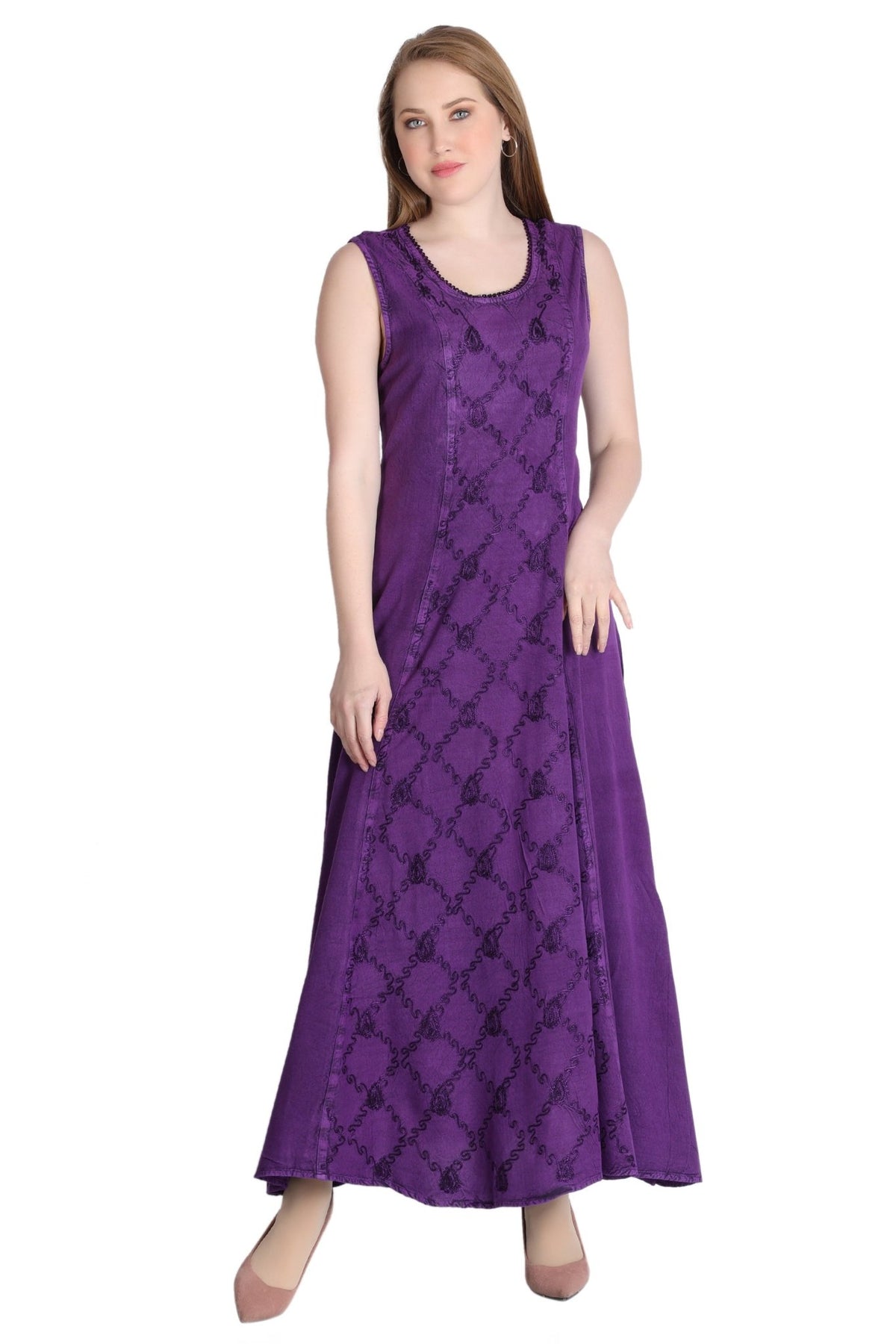 ADL - 30328 Sleeveless Acid Wash Dress ADL - 30328 - Advance Apparels Inc