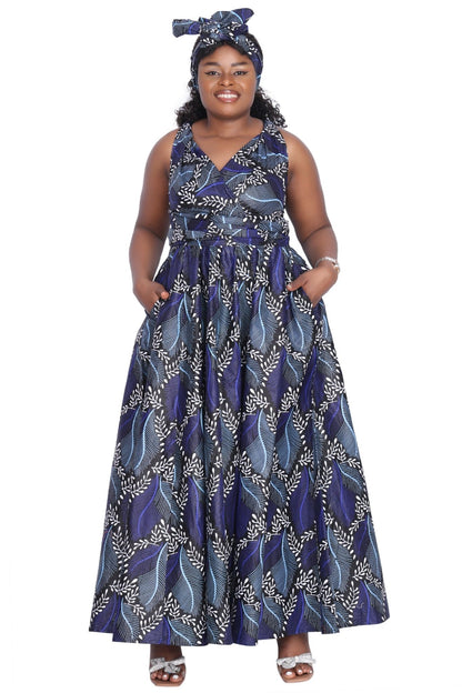 African Print Infinity Wrap Dress 16117 - 252 - Advance Apparels Inc
