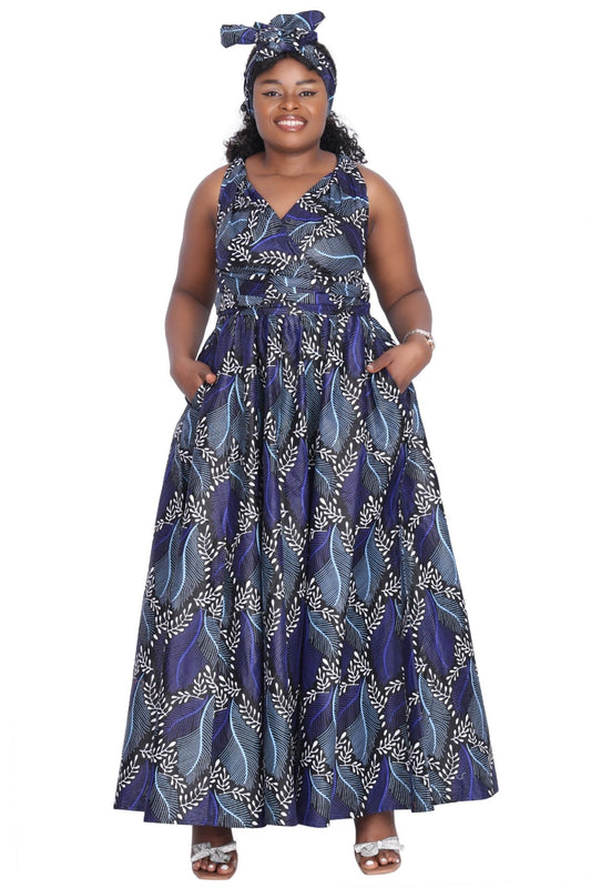 African Print Infinity Wrap Dress 16117 - 252 - Advance Apparels Inc