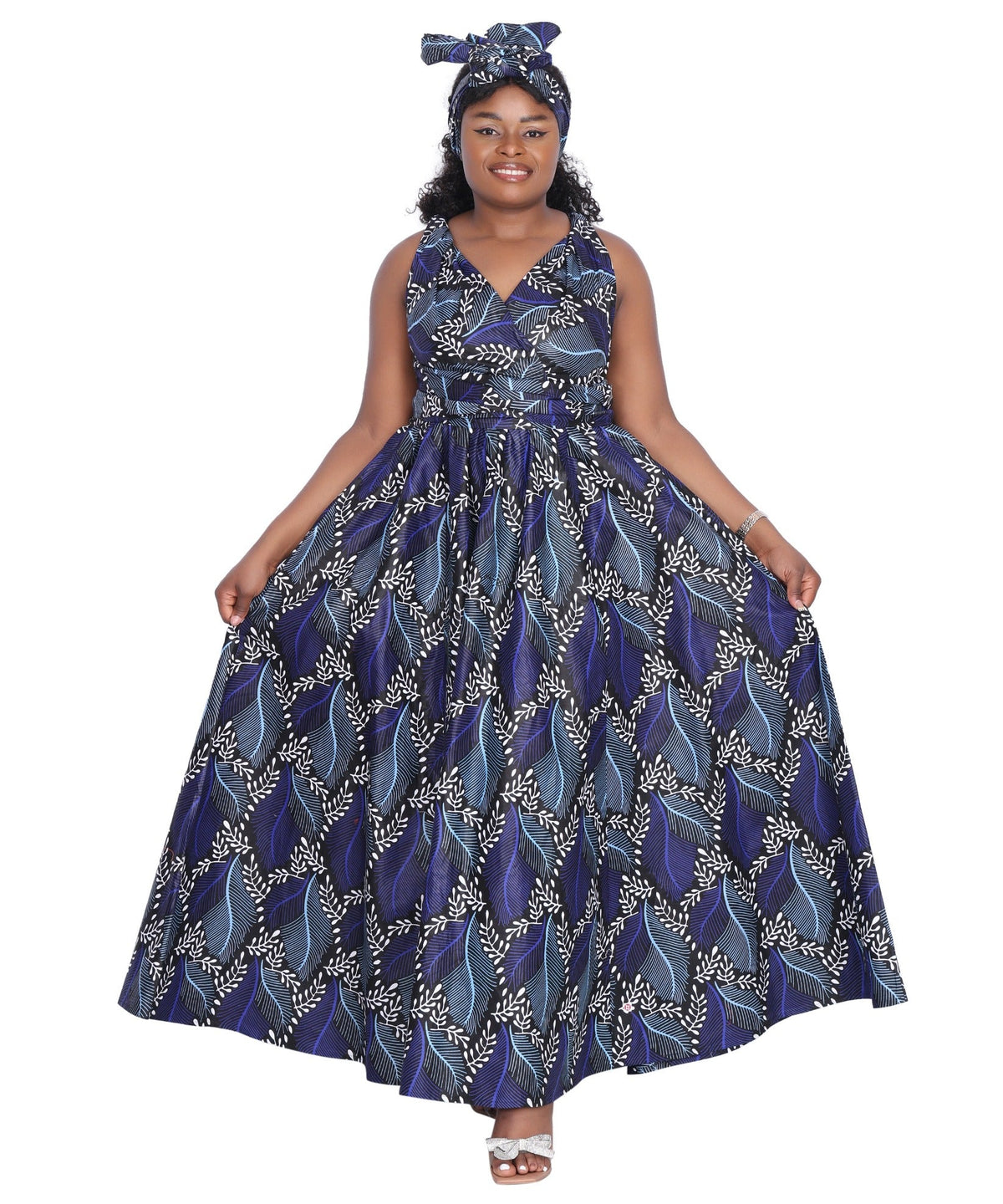African Print Infinity Wrap Dress 16117 - 252 - Advance Apparels Inc