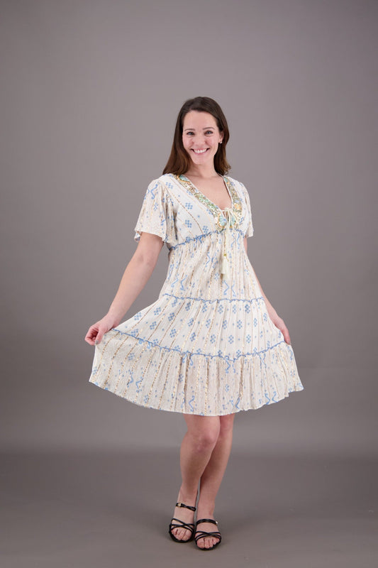 Aria Sequined Middy Dress 23949 - Advance Apparels Inc
